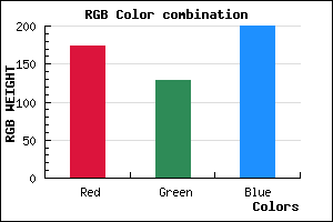 rgb background color #AD80C8 mixer
