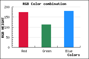 rgb background color #AE70B4 mixer