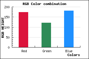 rgb background color #AE79B5 mixer