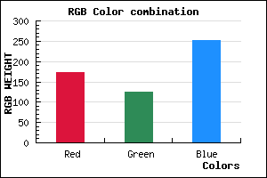 rgb background color #AE7DFB mixer