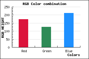 rgb background color #AE7ED4 mixer