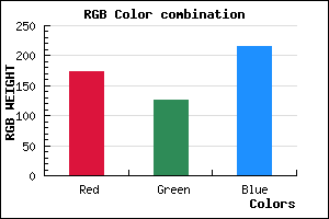 rgb background color #AE7ED8 mixer