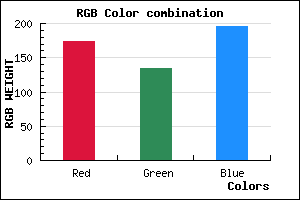 rgb background color #AE86C4 mixer
