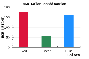 rgb background color #AE369F mixer