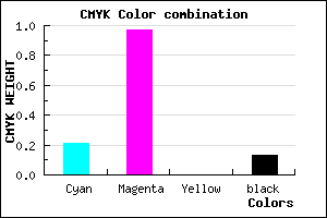 #AF06DE color CMYK mixer