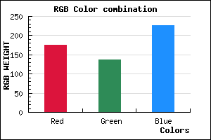 rgb background color #B088E3 mixer