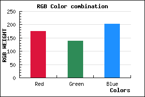 rgb background color #B08BCB mixer