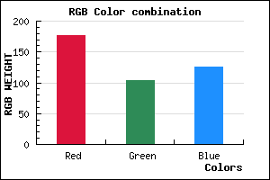 rgb background color #B1677D mixer