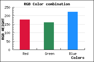 rgb background color #B1A0DE mixer