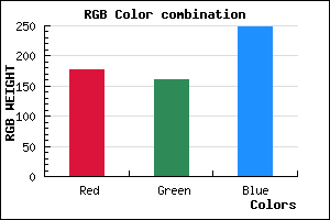 rgb background color #B1A0F8 mixer