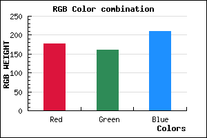 rgb background color #B1A1D1 mixer
