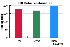 rgb background color #B1A8C6 mixer