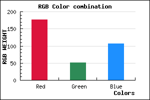 rgb background color #B1336B mixer