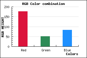 rgb background color #B13353 mixer