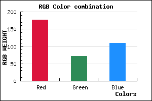 rgb background color #B1486D mixer