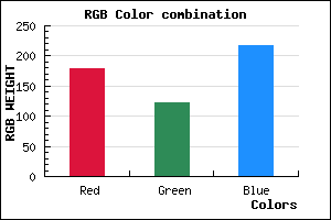 rgb background color #B27BD9 mixer