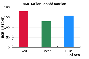 rgb background color #B2809C mixer