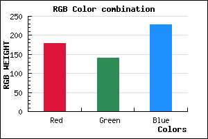 rgb background color #B28DE5 mixer