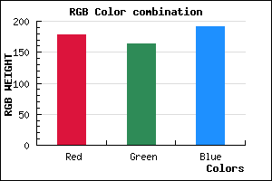 rgb background color #B2A3BF mixer