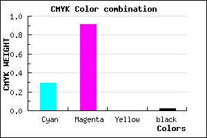#B216FA color CMYK mixer