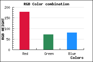 rgb background color #B24850 mixer