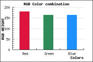 rgb background color #B3A3A3 mixer