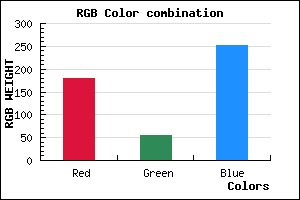 rgb background color #B337FB mixer