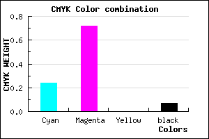 #B343ED color CMYK mixer