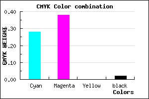 #B49BF9 color CMYK mixer