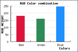 rgb background color #B4A1F7 mixer