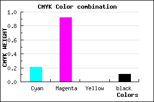 #B412E4 color CMYK mixer