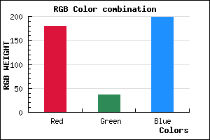 rgb background color #B424C6 mixer