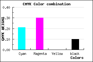 #B5A1E5 color CMYK mixer