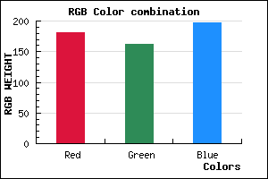 rgb background color #B5A2C5 mixer