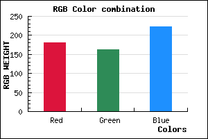 rgb background color #B5A2DE mixer