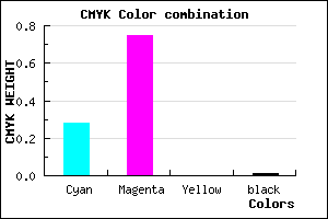 #B540FC color CMYK mixer