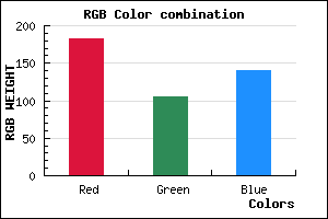 rgb background color #B6698C mixer