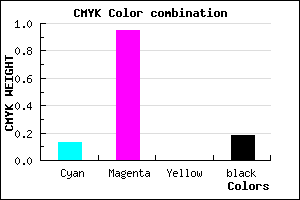#B60BD1 color CMYK mixer