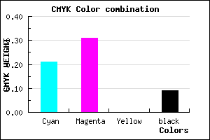 #B69FE7 color CMYK mixer