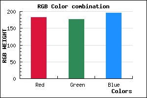 rgb background color #B6B1C3 mixer