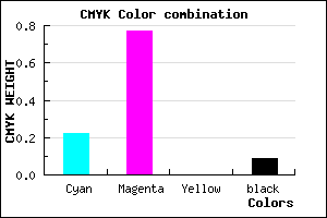 #B636E8 color CMYK mixer
