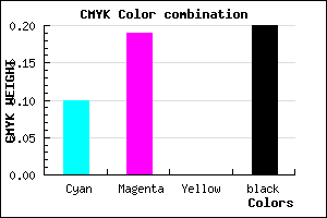 #B7A6CC color CMYK mixer