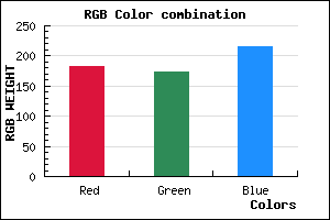 rgb background color #B7ADD7 mixer