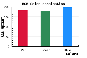 rgb background color #B7B4C5 mixer