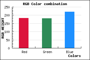 rgb background color #B7B4DD mixer