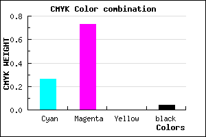 #B742F6 color CMYK mixer