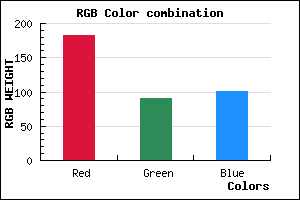 rgb background color #B75A65 mixer
