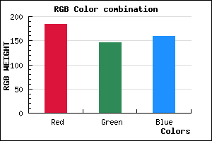 rgb background color #B8929F mixer