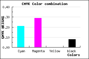 #B8A6EA color CMYK mixer