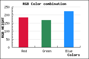 rgb background color #B8A8DE mixer